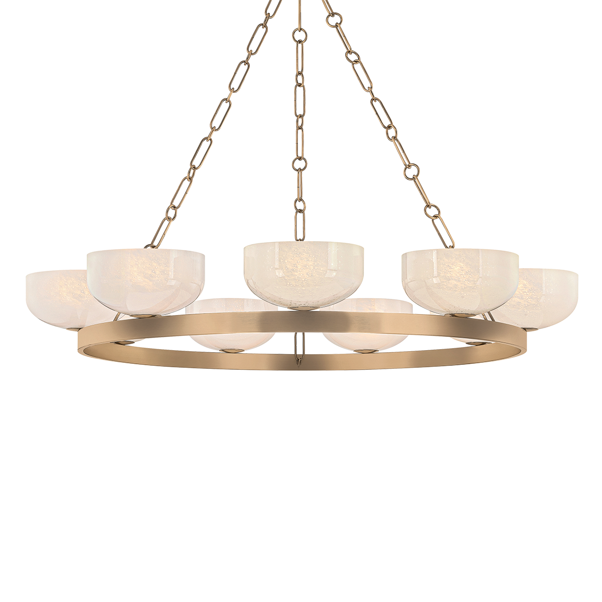 Caelum Chandelier by Troy Lighting in Patina Brass Finish