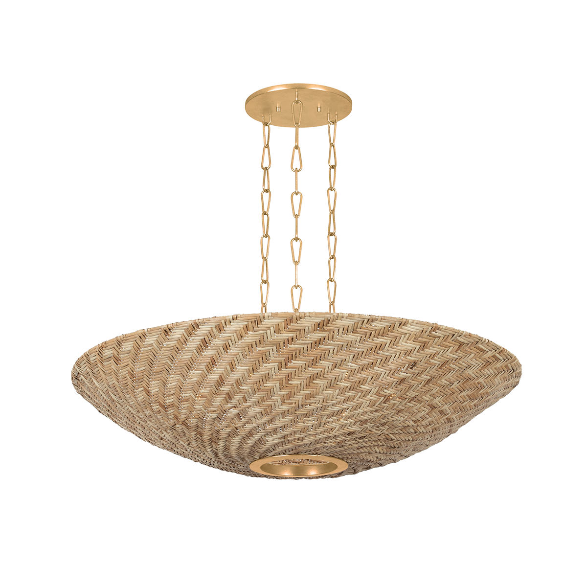 Ollie Chandelier by Troy Lighting in Vintage Gold Leaf Finish