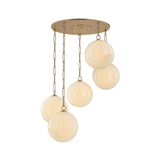 Bramble Chandelier by Troy Lighting in Patina Brass Finish