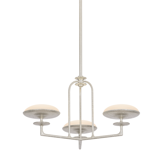 Pacific Chandelier by Troy Lighting in Warm Silver Leaf Finish