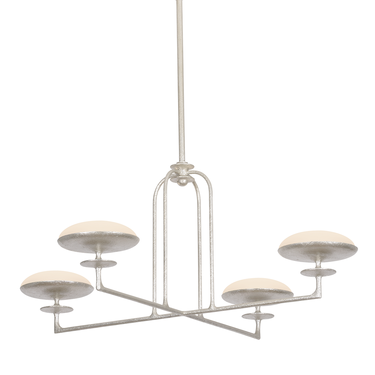 Pacific Chandelier by Troy Lighting in Warm Silver Leaf Finish