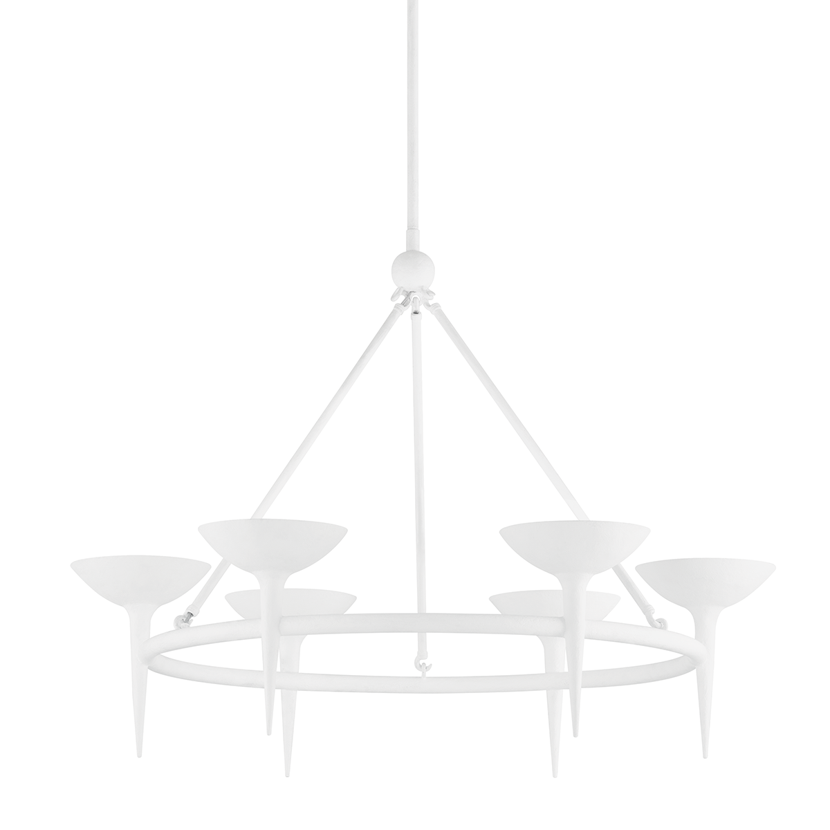 Cecilia Chandelier by Troy Lighting - Gesso White Finish