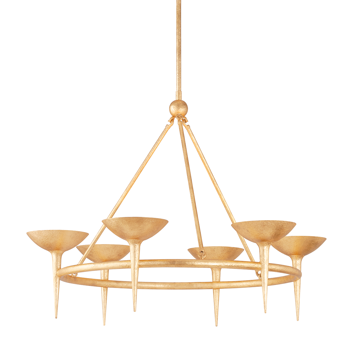 Cecilia Chandelier by Troy Lighting - Vintage Gold Leaf Finish