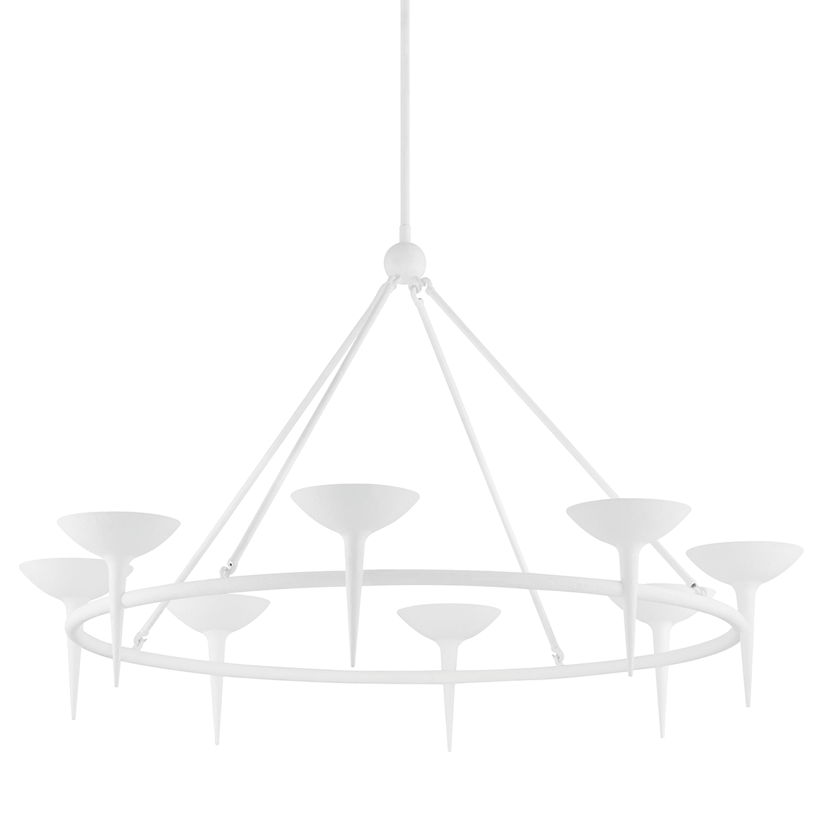 Cecilia Chandelier by Troy Lighting - Gesso White Finish