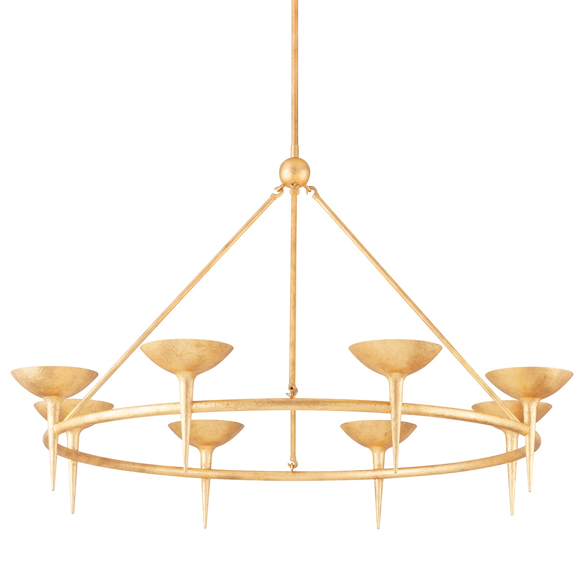 Cecilia Chandelier by Troy Lighting - Vintage Gold Leaf Finish