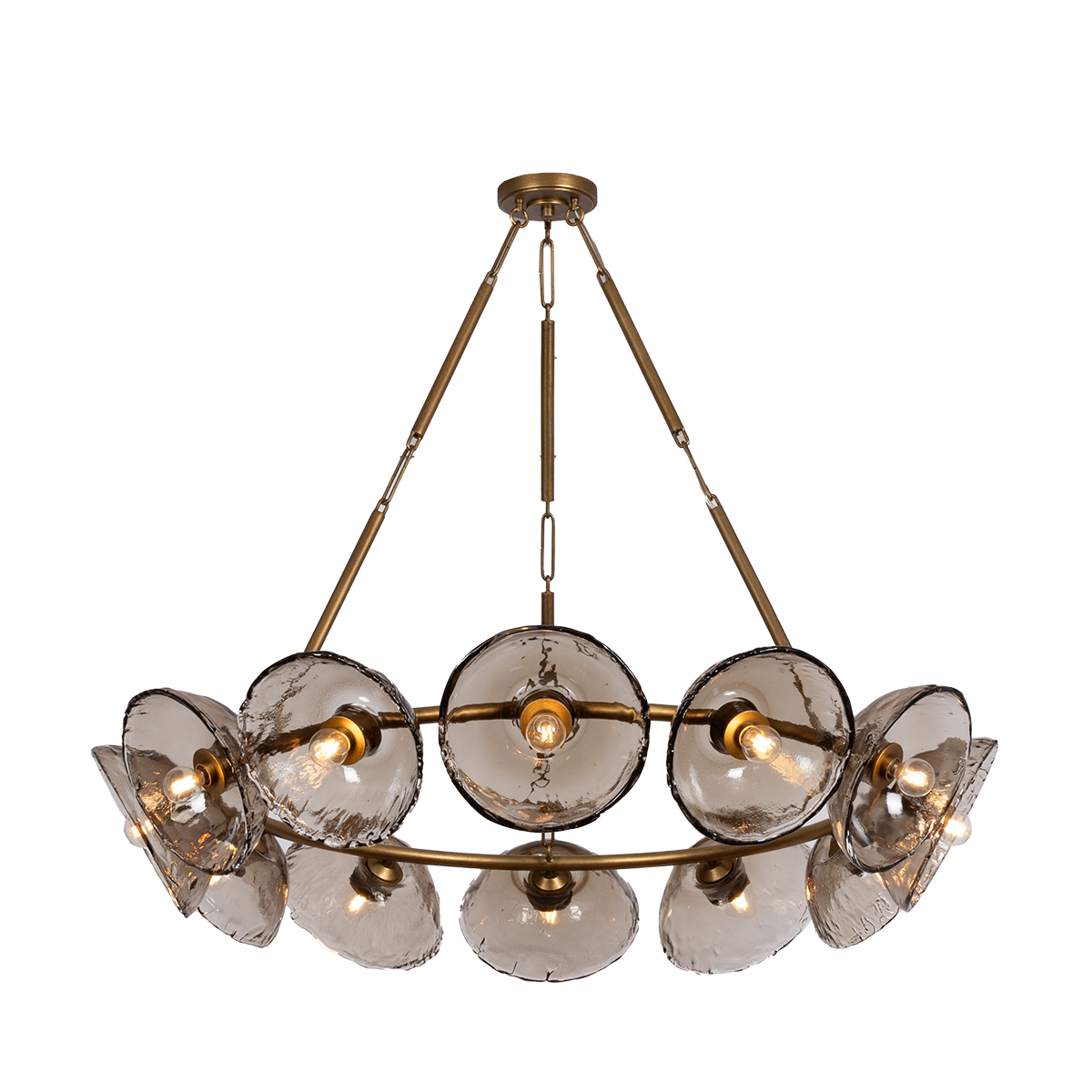 Diego Chandelier by Troy Lighting - Patina Gold Leaf Finish