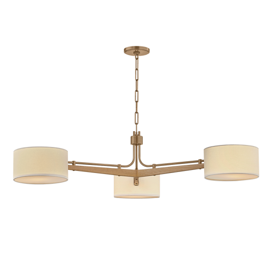 Mailo Chandelier by Troy Lighting in Patina Brass Finish