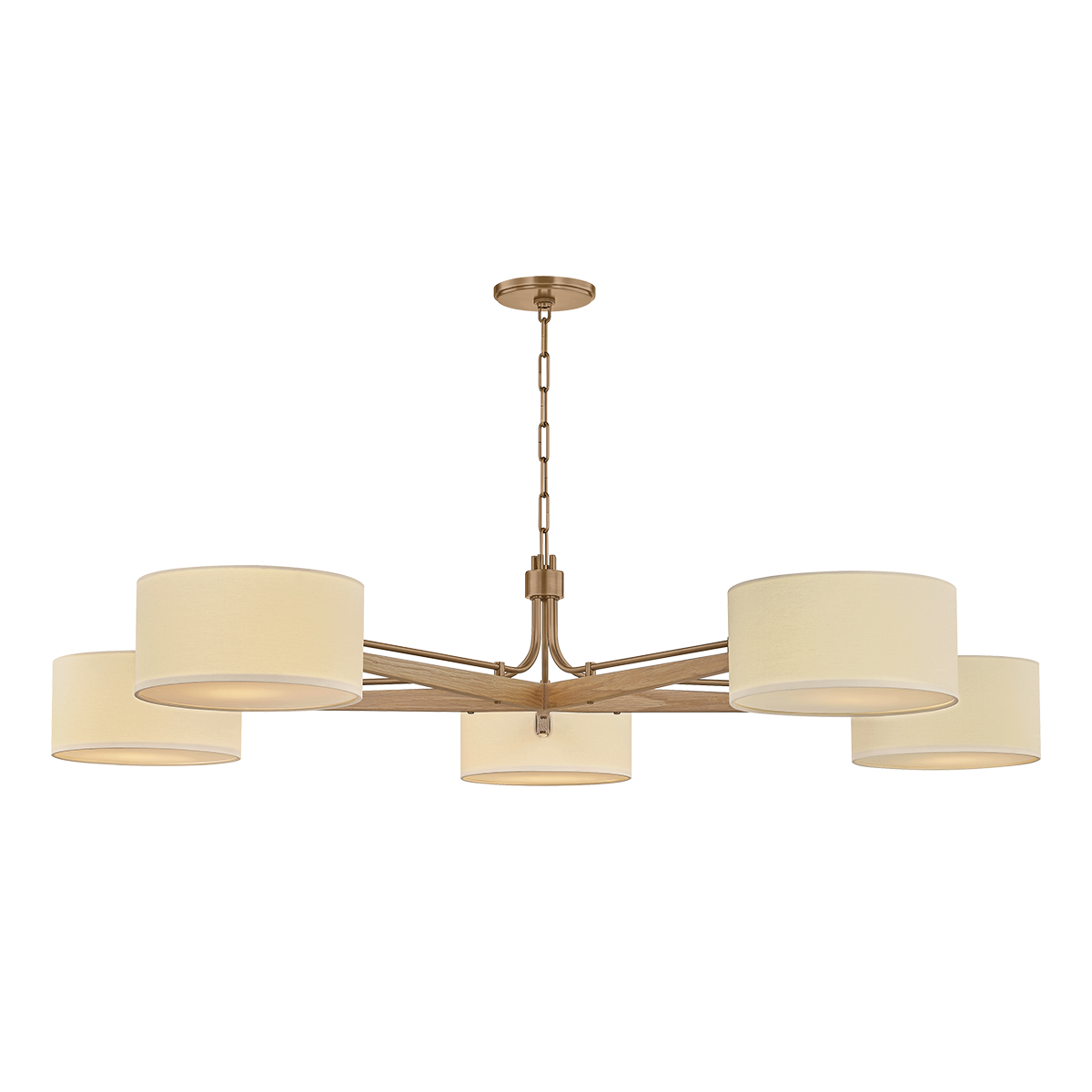 Mailo Chandelier by Troy Lighting in Patina Brass Finish