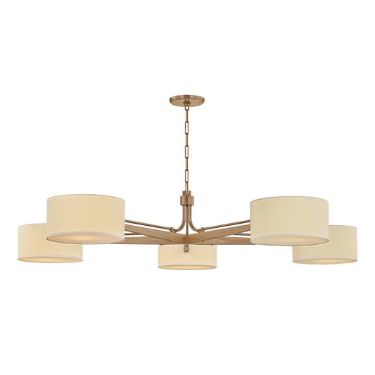 Mailo Chandelier by Troy Lighting in Patina Brass Finish