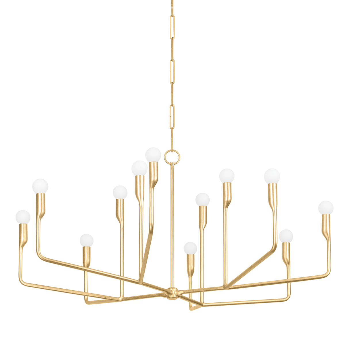 NORMAN Chandelier by Troy Lighting - Vintage Gold Leaf Finish