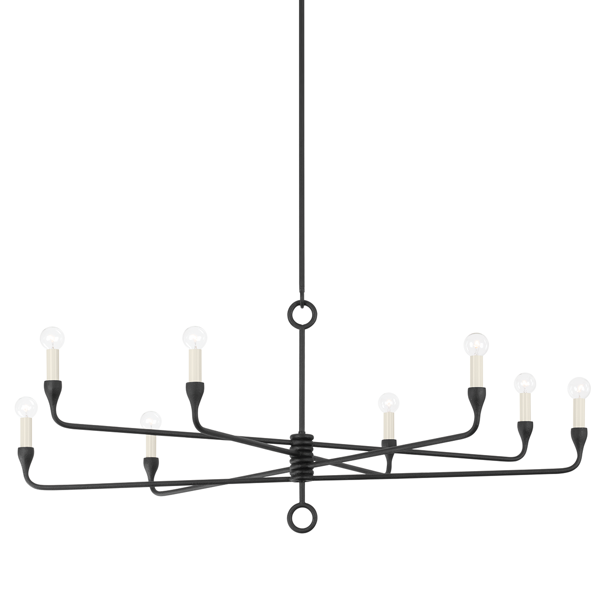 ORSON Chandelier by Troy Lighting - Black Iron Finish