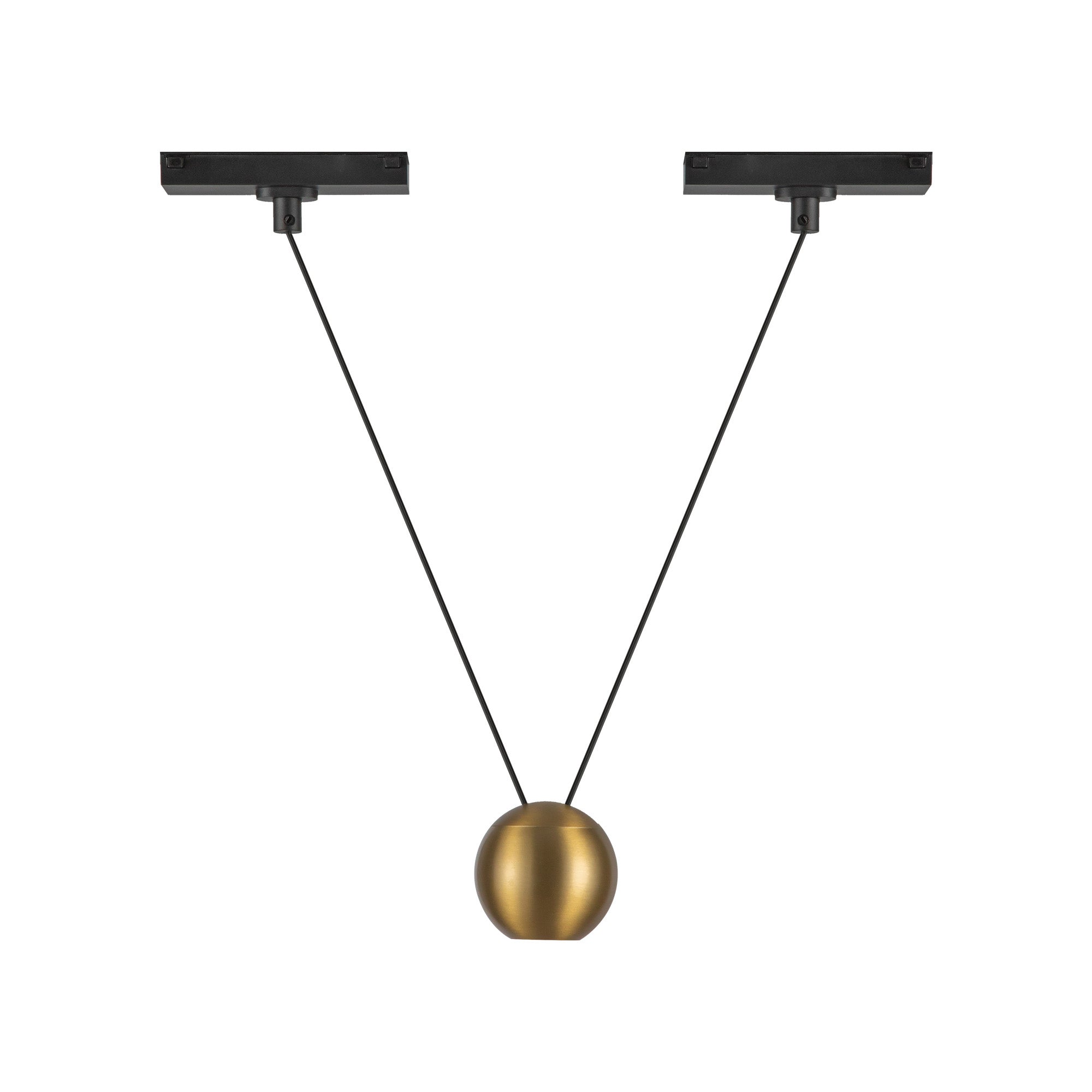 Faria Double  Pendant in Brushed Gold Finish | Kuzco Lighting