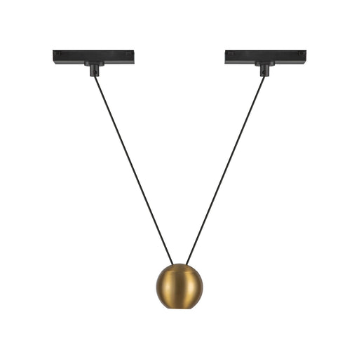 Faria Double  Pendant in Brushed Gold Finish | Kuzco Lighting