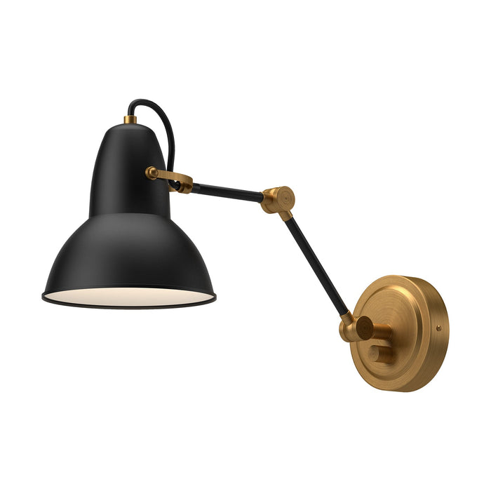 Felix 6-in Aged Gold/Matte Black 1 Light Wall/Vanity by Alora Lighting | WV576027MBAG | Alora Lighting