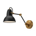 Felix 6-in Aged Gold/Matte Black 1 Light Wall/Vanity by Alora Lighting | WV576027MBAG | Alora Lighting