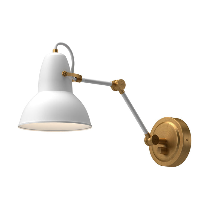 Felix 6-in Aged Gold/White 1 Light Wall/Vanity by Alora Lighting | WV576027WHAG | Alora Lighting