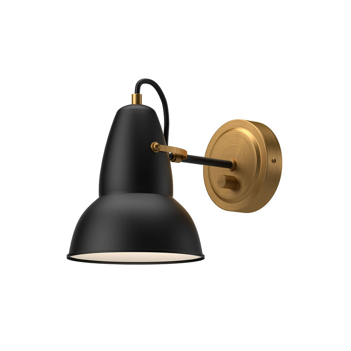 Felix 7-in Aged Gold/Matte Black 1 Light Wall/Vanity by Alora Lighting | WV576607MBAG | Alora Lighting