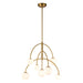 Fiona 27-in Brushed Gold Chandelier with Opal Glass