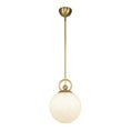 Load image into Gallery viewer, Fiore 10-in Brushed Gold/Glossy Opal Glass 1 Light Pendant by Alora Lighting | PD407910BGGO | Alora Lighting

