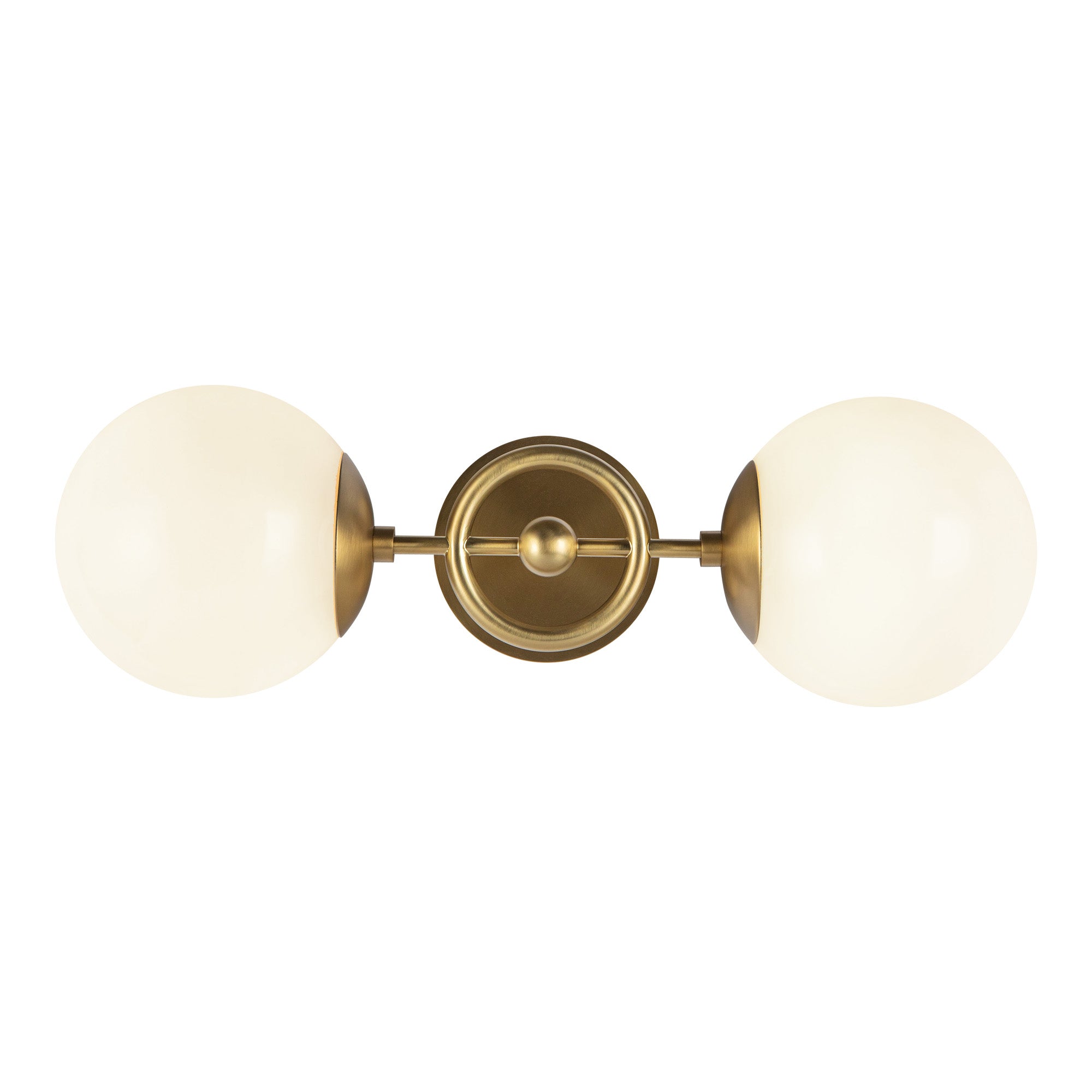 Fiore 18-in Brushed Gold/Glossy Opal Glass 2 Lights Wall Vanity by Alora Lighting | WV407618BGGO | Alora Lighting