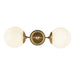 Fiore 18-in Brushed Gold/Glossy Opal Glass 2 Lights Wall Vanity by Alora Lighting | WV407618BGGO | Alora Lighting