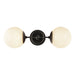 Fiore 18-in Matte Black/Glossy Opal Glass 2 Lights Wall Vanity by Alora Lighting | WV407618MBGO | Alora Lighting