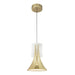Floe LED Pendant in Metallic Brass/Clear Crystal Finish | Kuzco Lighting