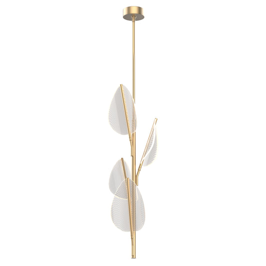 Flora 11-in Natural Brass LED Pendant by Alora Lighting | PD321104NB | Alora Lighting