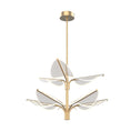 Load image into Gallery viewer, Flora 31-in Two-Tier Natural Brass LED Pendant by Alora Lighting | PD321132NB | Alora Lighting
