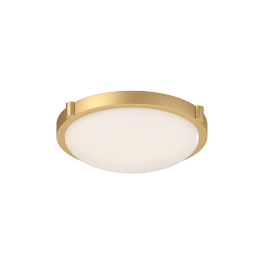 Floyd LED Flush Mount in Brushed Gold Finish | Kuzco Lighting
