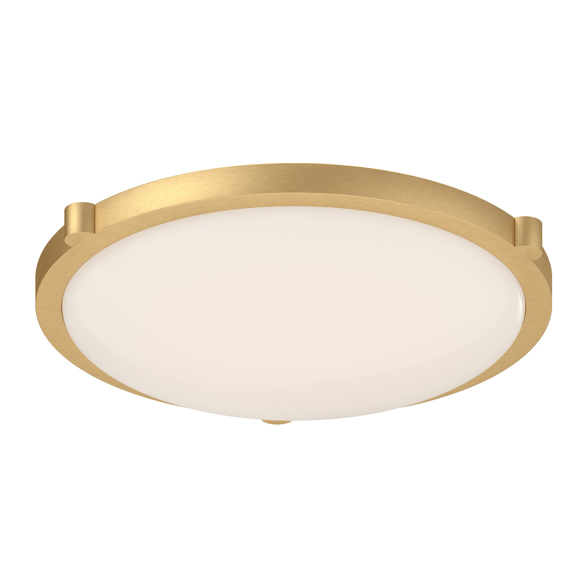 Floyd LED Flush Mount in Brushed Gold Finish | Kuzco Lighting