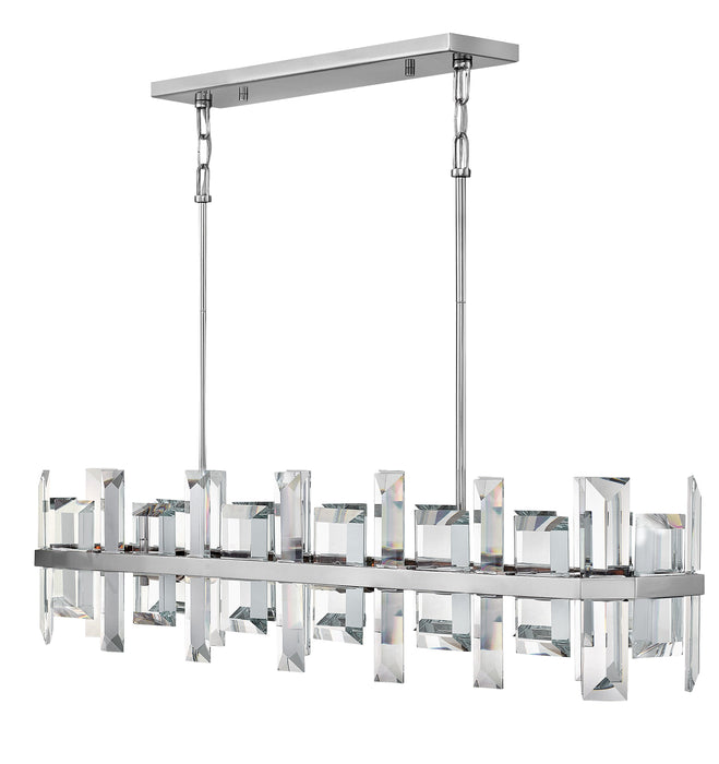 Odette Medium Eight Light Linear Suspension by Fredrick Ramond