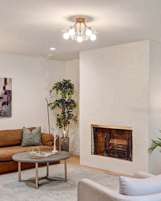 Francesca Multi Light Semi Flush Mount by Alora Lighting