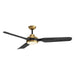 Fremont LED Fan in Brushed Gold Finish | Kuzco Lighting