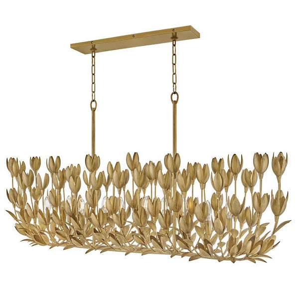 Flora Linear Suspension - Burnished Gold