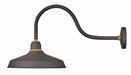Foundry Shade Curve Arm Outdoor Wall Light by Hinkley
