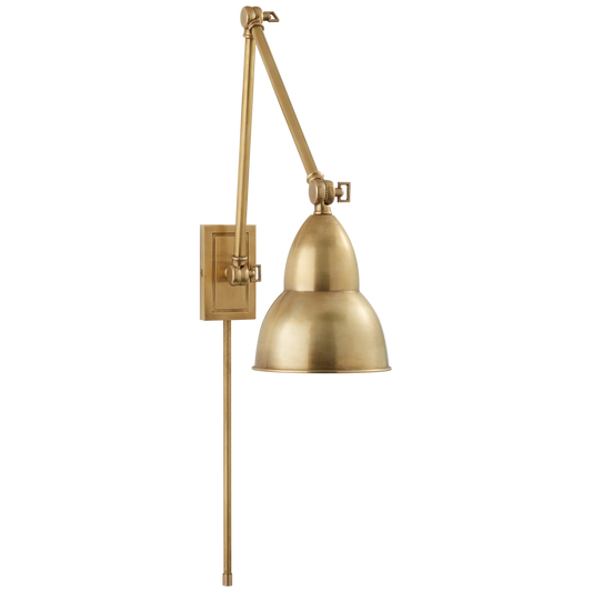 French Library Double Arm Wall Lamp