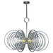 Frequency LED Chandelier Silver Leaf
