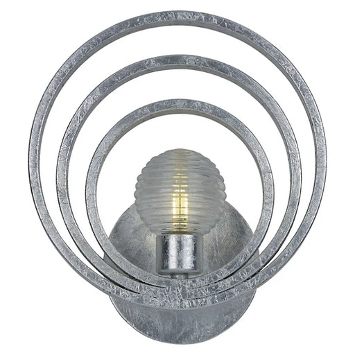 Frequency LED Wall Sconce Silver Leaf