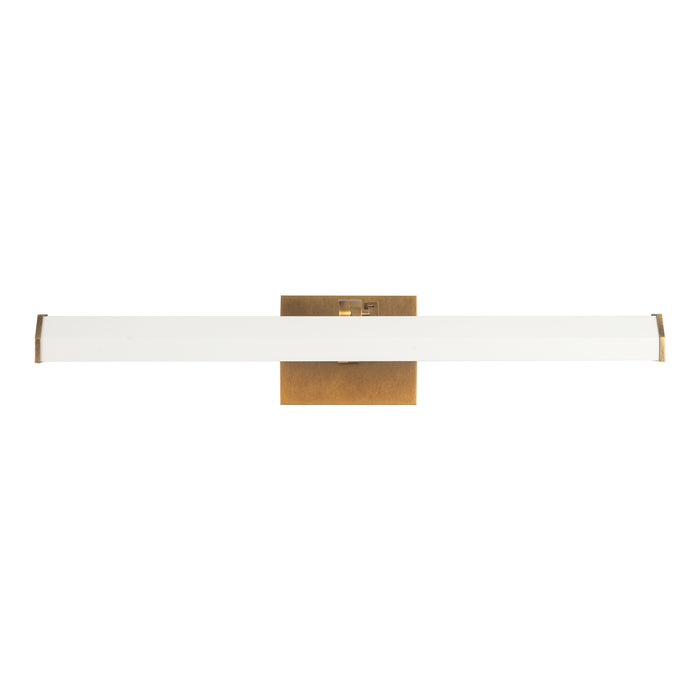 Gemma 21-in Vintage Brass and Matte White Dimmable LED Wall/Picture Light