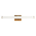 Gemma 21-in Vintage Brass and Matte White Dimmable LED Wall/Picture Light