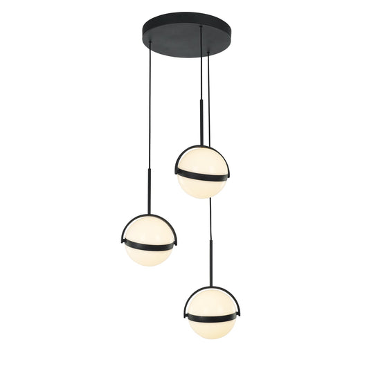 Globo 16-in Matte Black LED Multi Pendant by Alora Lighting | MP301003MB-UNV | Alora Lighting