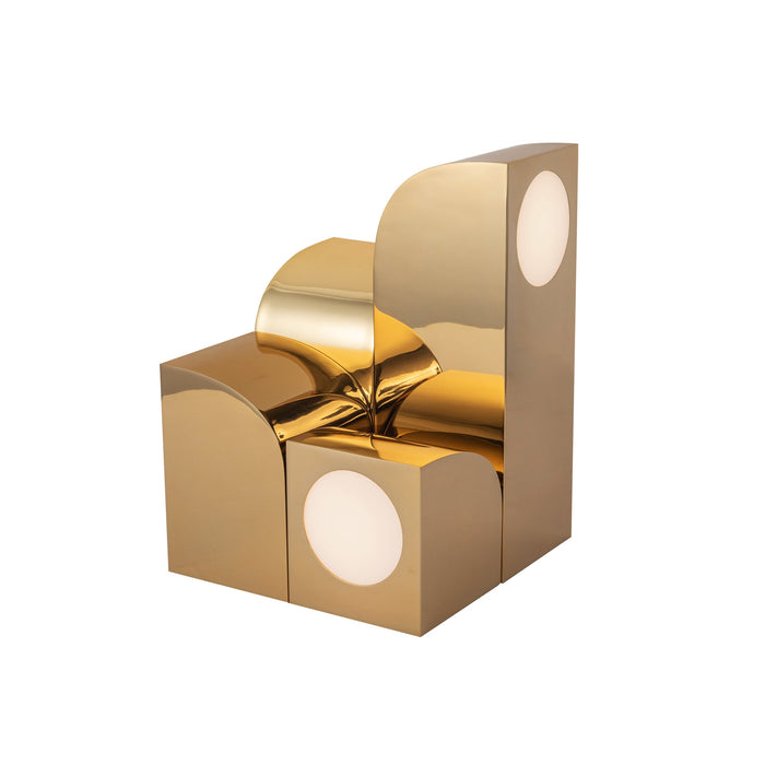 Gypsum LED Table Lamp in Polished Brass Finish | Kuzco Lighting