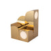 Gypsum LED Table Lamp in Polished Brass Finish | Kuzco Lighting