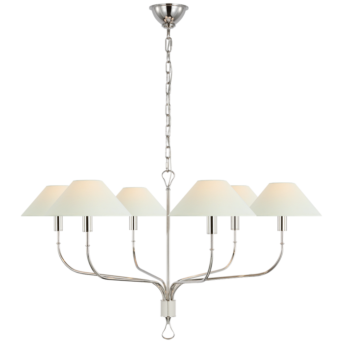 Griffin Extra Large Tail Chandelier polished nickel