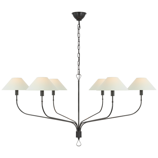 Griffin Grande Tail Chandelier bronze