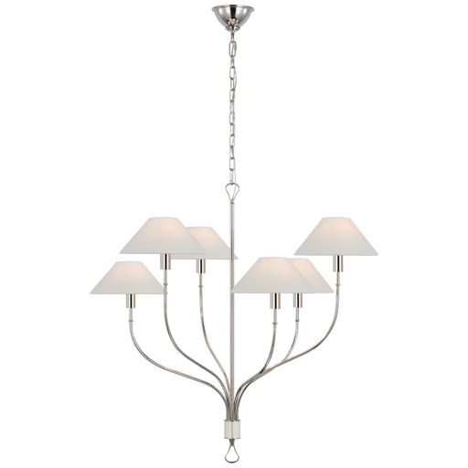 Griffin Large Staggered Tail Chandelier polished nickel
