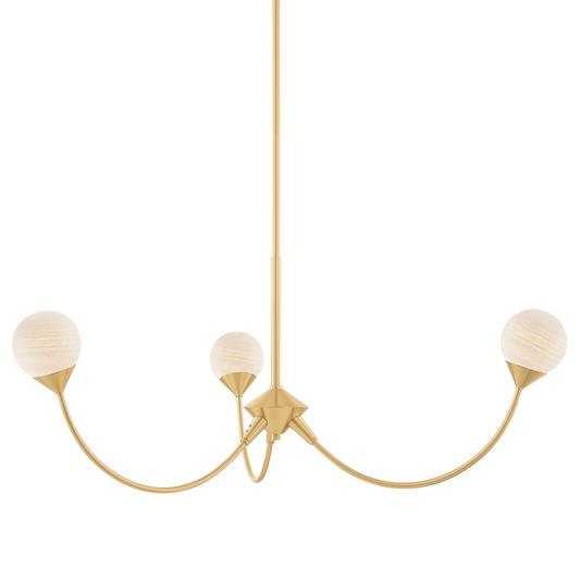 Natasha Chandelier by Mitzi in Aged Brass Finish 