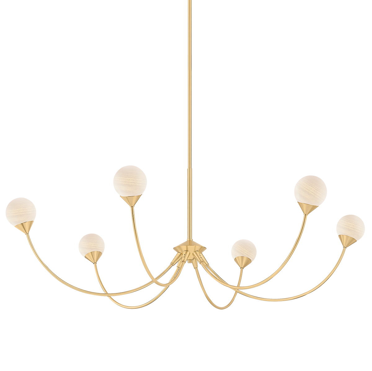 Natasha Chandelier by Mitzi in Aged Brass Finish 