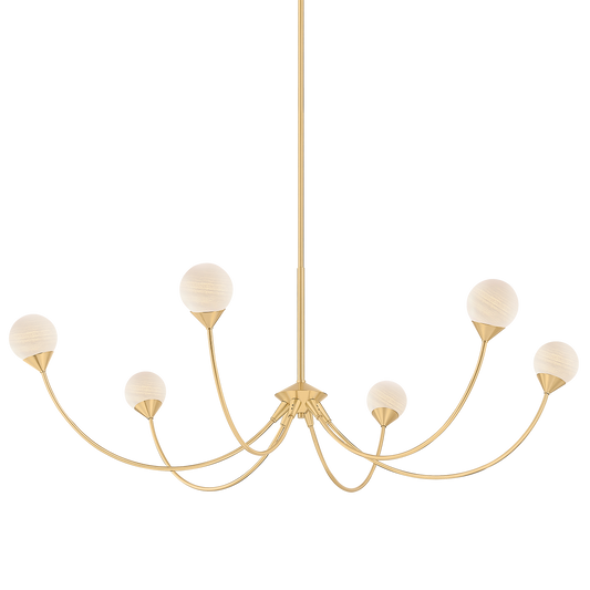 Natasha Chandelier by Mitzi in Aged Brass Finish 